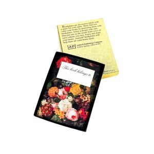 Set of 10 Vintage Antioch Self Stick Floral Bookplates